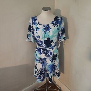 ISABELLA DeMARCO Tahari Levine Women's Floral Print Fit Flare Dress Size 6